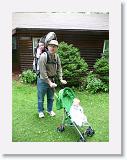 LastLakeWalk2 * The last day, Chris took both babies for a walk so Lori and Elaine could load the car in peace. He can't remember why Alice had him so worried.